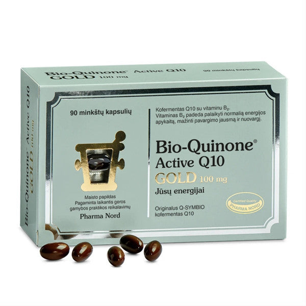 PHARMA NORD maisto papildas BIO-QUINONE ACTIVE Q10 GOLD, 100mg, 90 kaps.