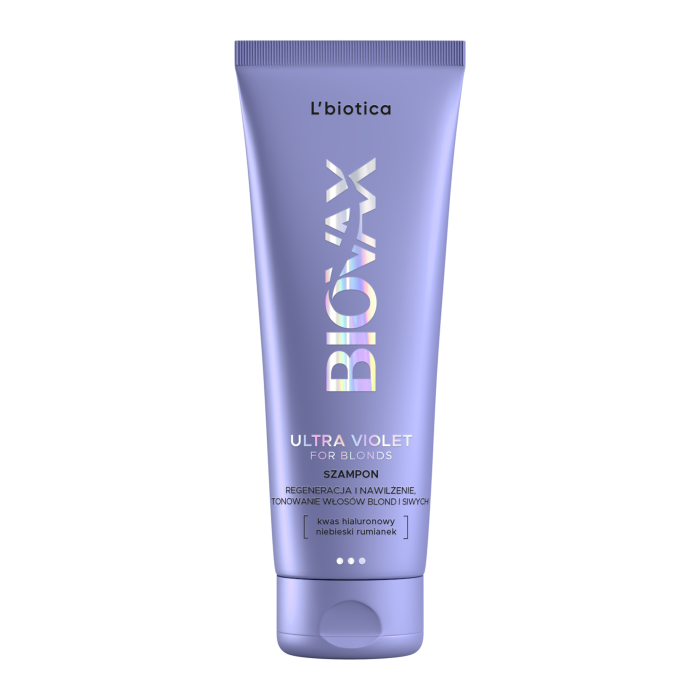 BIOVAX ULTRA VIOLET, intensyvus regeneruojantis ir tonizuojantis šampūnas blondinėms, 200 ml Biovax TIESIOG GRAŽI