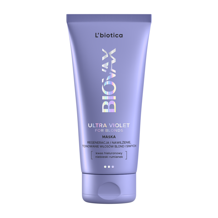 BIOVAX ULTRA VIOLET, intensyvus regeneruojantis ir tonizuojantis kaukė blondinėms, 150 ml Biovax TIESIOG GRAŽI