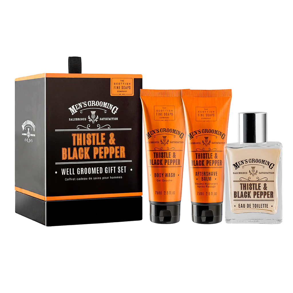 Thistle & Black Pepper Well Groomed dovanų rinkinys The-Scottish-Fine-Soaps TIESIOG GRAŽI