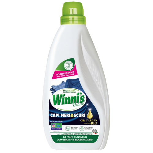 Ekologiškas skalbiklis juodiems ir tamsiems audiniams WINNI'S 750 ml (15 skalbimų) Winni's TIESIOG GRAŽI
