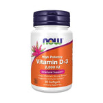NOW Vitamin D-3 2000 IU High Potency 30 kapsulių