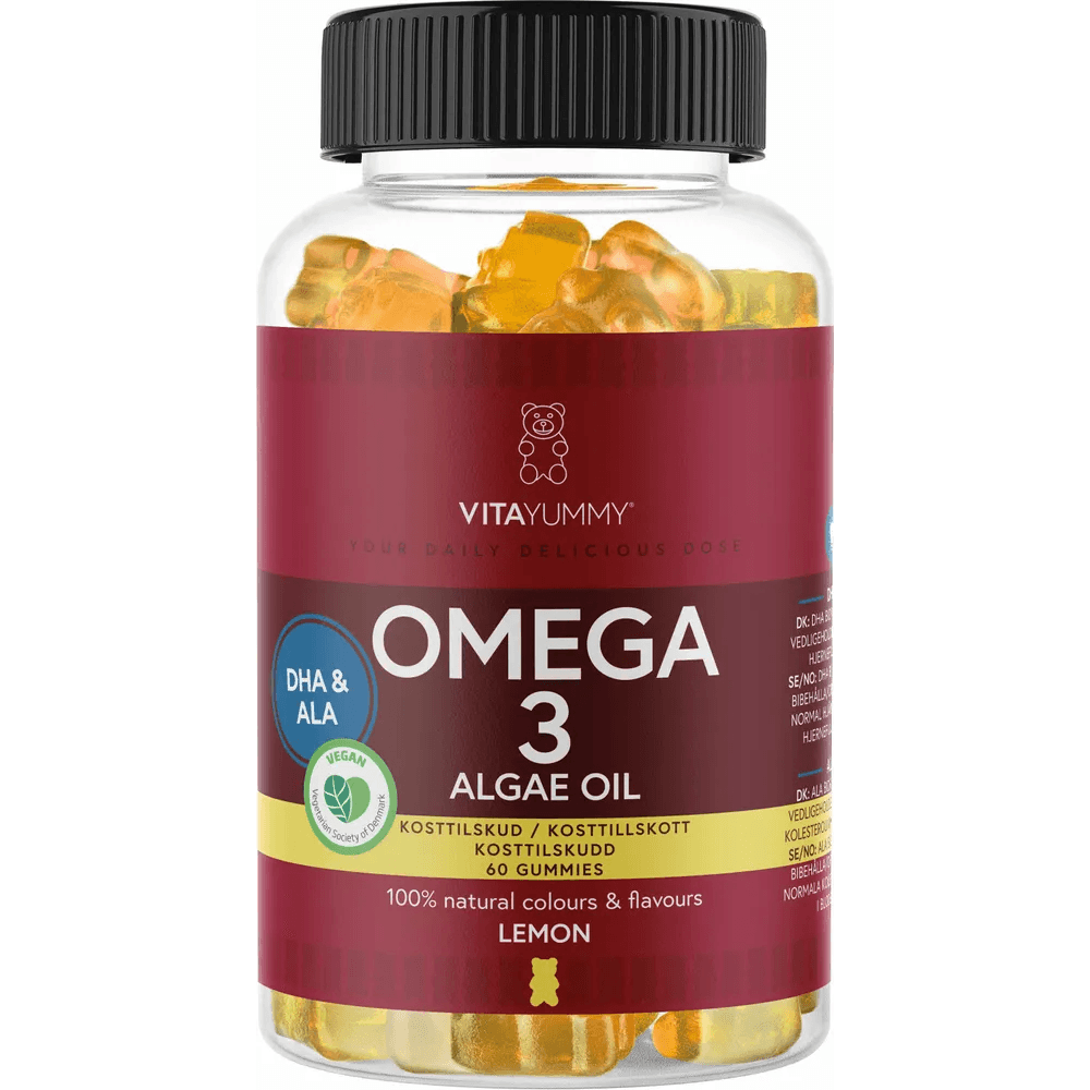 VitaYummy citrinų skonio multivitaminai su Omega-3, maisto papildas, 60 vnt/180 g Vitayummy TIESIOG GRAŽI