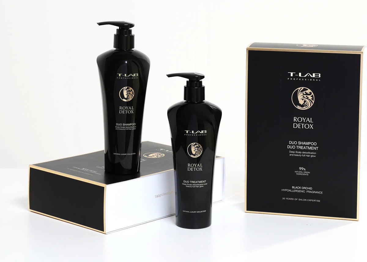 T-LAB Professional Royal Detox Duo šampūno ir kondicionieriaus rinkinys 300ml + 300ml T-LAB Professional TIESIOG GRAŽI