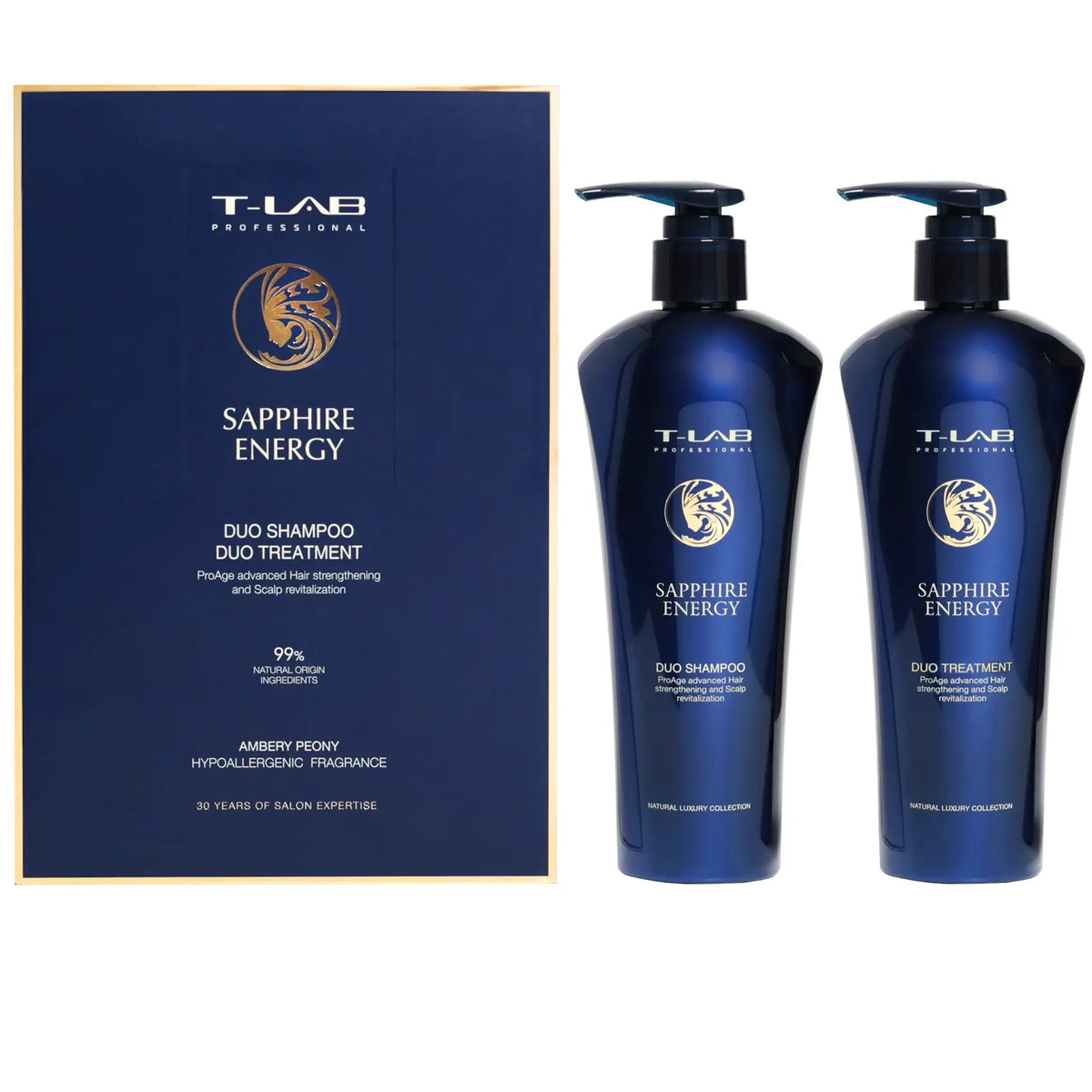 T-LAB Professional SAPPHIRE ENERGY šampūno ir kondicionieriaus rinkinys 300ml + 300ml T-LAB Professional TIESIOG GRAŽI