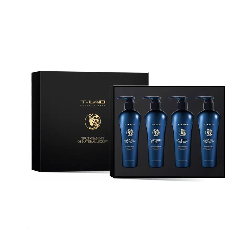 T-LAB Professional Sapphire Energy Whole Body Set Rinkinys plaukų stiprinimui ir kūnui T-LAB Professional TIESIOG GRAŽI