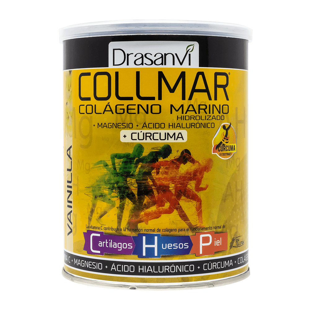 Drasanvi COLLMAR geriamas kolagenas su kurkuminu, magniu ir hialurono rūgštimi vanilės skonio, 300 g - TIESIOG GRAŽI