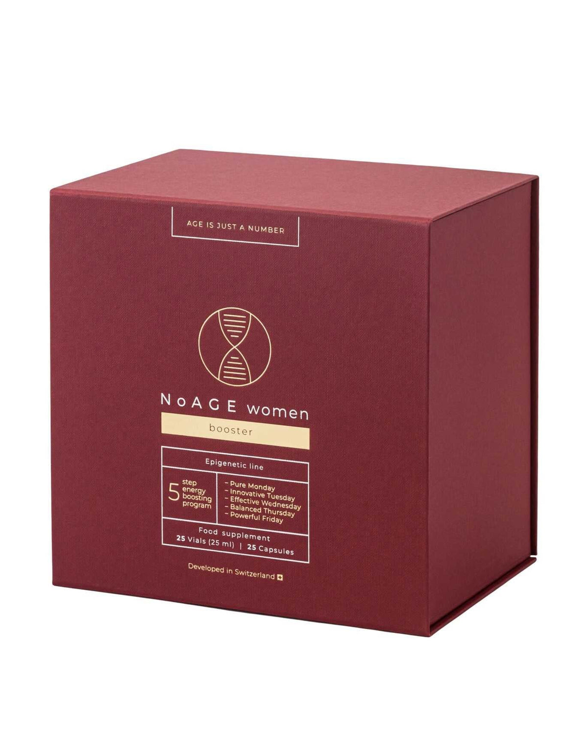 NoAGE WOMEN BOOSTER, unikalios sudėties maisto papildas NoAGE TIESIOG GRAŽI