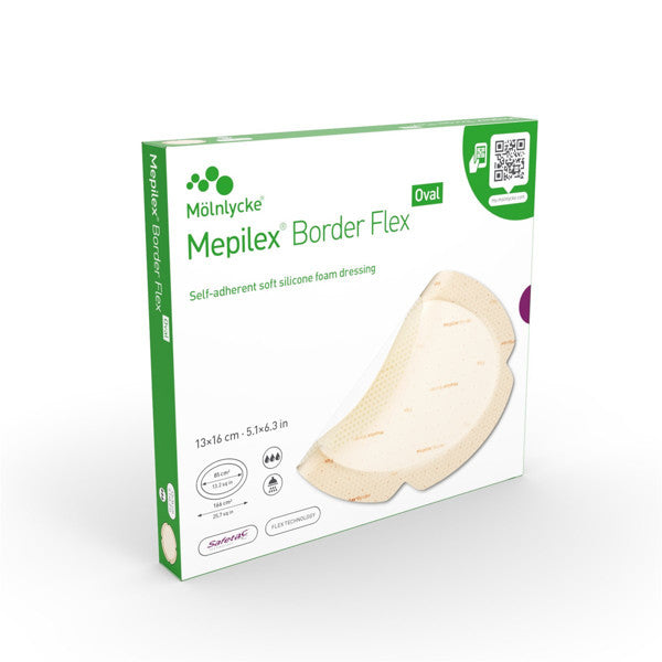MEPILEX BORDER FLEX OVAL 13x16cm N5 Niromed TIESIOG GRAŽI