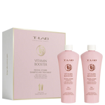 T-LAB Professional VITAMIN BOOSTER, atgaivinantis vitaminų šampūno ir kondicionieriausi kelioninis rinkinys, 100ml + 100ml T-LAB Professional TIESIOG GRAŽI