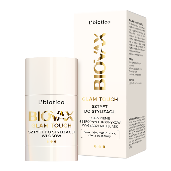 BIOVAX GLAMOUR Glam Touch, glotninamasis plaukų vaškas, 25 g Biovax TIESIOG GRAŽI