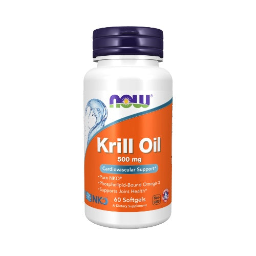 NOW Krill Oil 500mg 60 minkštųjų kapsulių (Galiojimas aprašyme)