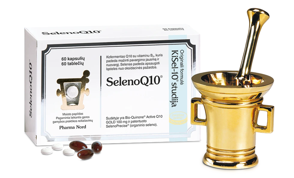 PHARMA NORD maisto papildas SelenoQ10 N60, 60 tab.