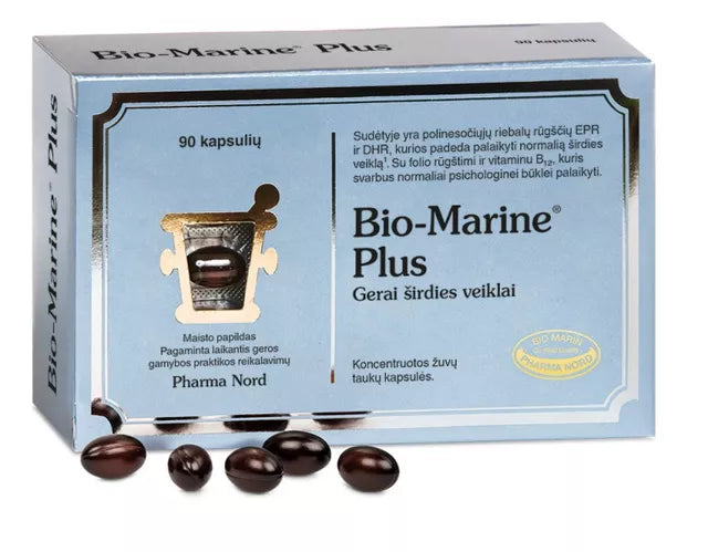 PHARMA NORD maisto papildas BIO-MARINE PLUS, 90 kaps.