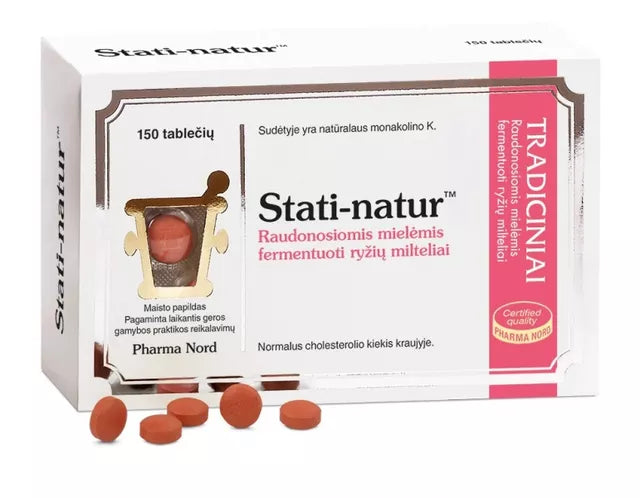 PHARMA NORD maisto papildas STATINATUR 2,5 mg, 150 tab.