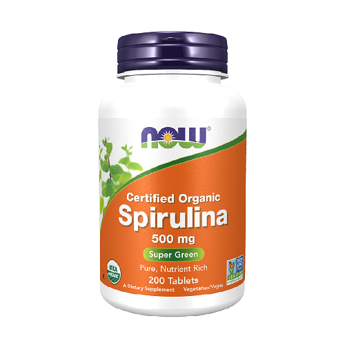 NOW Organic Spirulina 500mg 200 Tablets