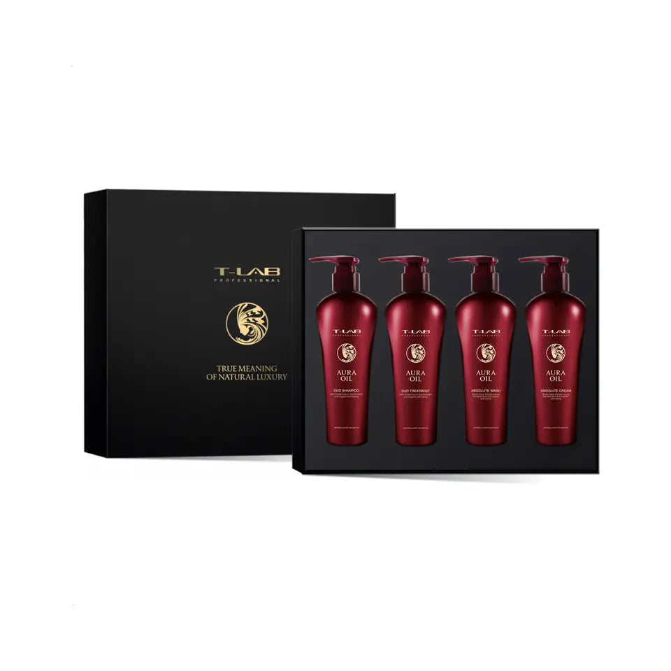 T-LAB Professional Aura Oil Ritual Body Set Rinkinys Sausiems plaukams ir kūnui T-LAB Professional TIESIOG GRAŽI