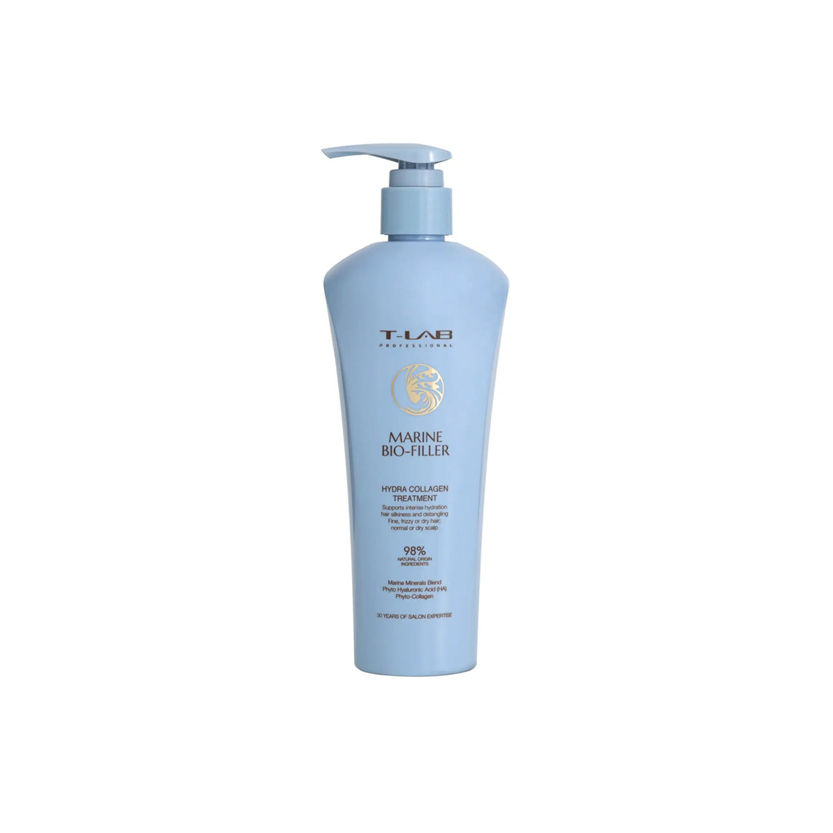 T-LAB Professional Marine Bio-Filler Hydra Collagen Treatment Kondicionierius- kaukė su hidrolizuotu kolagenu 300ml T-LAB Professional TIESIOG GRAŽI