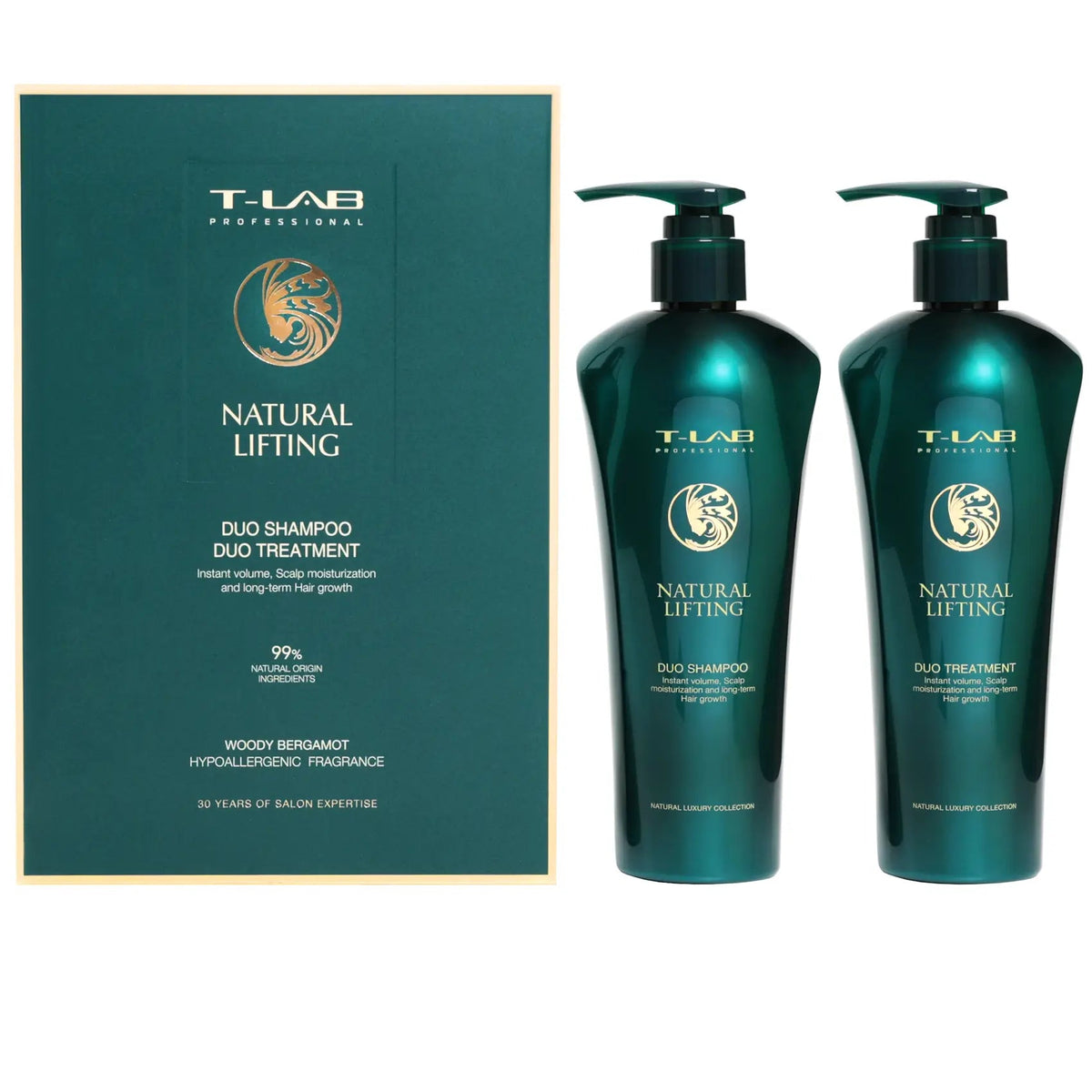 T-LAB Professional Natural Lifting šampūno ir kondicionieriaus rinkinys 300ml + 300ml T-LAB Professional TIESIOG GRAŽI