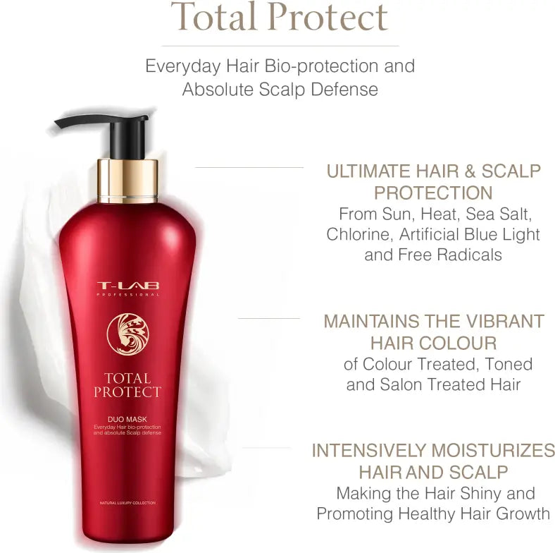 T-LAB Professional Total Protect Duo Mask Dažytų ar chemiškai apdorotų plaukų kaukė 300ml T-LAB Professional TIESIOG GRAŽI